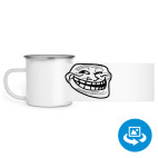 Кружка металлическая белая (круговая запечатка)