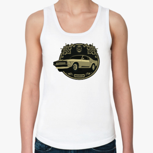 Женская майка с принтом Muscle car