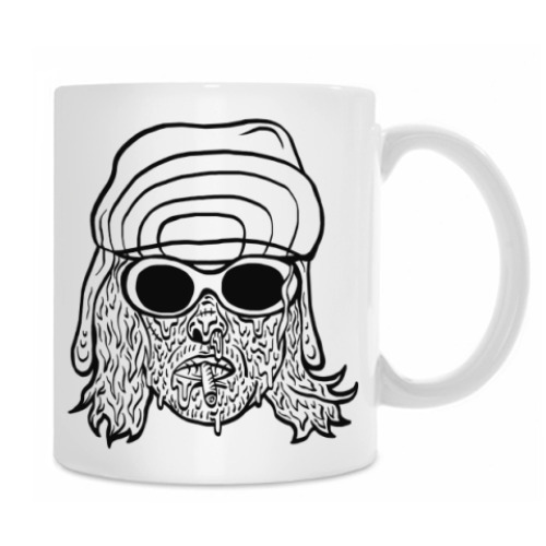 Кружка с принтом Курт Кобейн