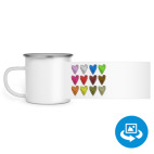 Кружка металлическая белая (круговая запечатка)