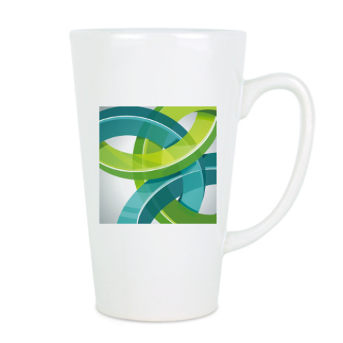 Чашка Латте с принтом Абстрактный символ