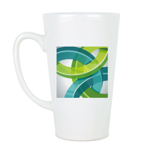 Чашка Латте с принтом Абстрактный символ