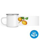 Кружка металлическая белая (круговая запечатка)