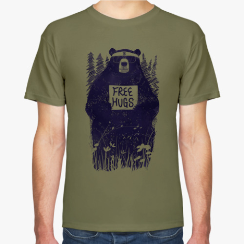 Футболка с принтом Бесплатные объятия