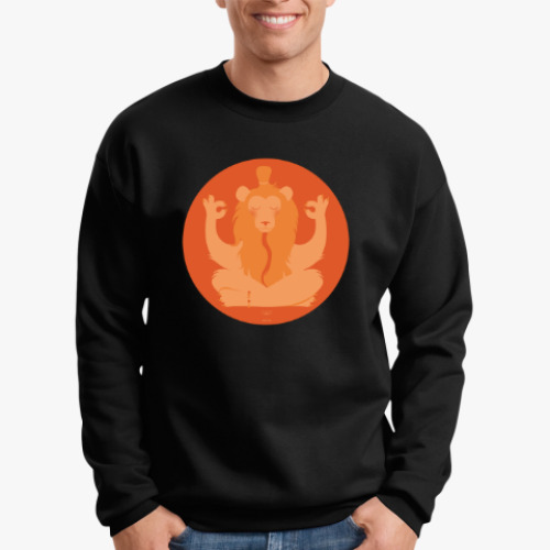 Свитшот с принтом Animal Zen: L is for Lion