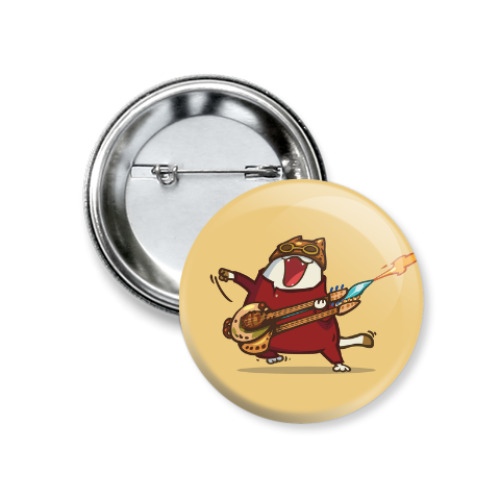 Значок 37мм с принтом Пятничный Котик №9