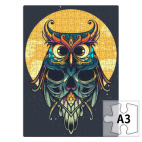 Пазл Сова на фоне Луны