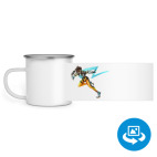 Кружка металлическая белая (круговая запечатка)