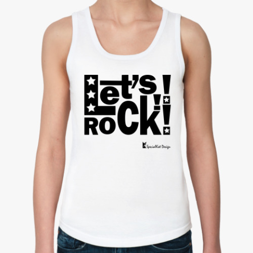 Женская майка с принтом Let's Rock Woman!