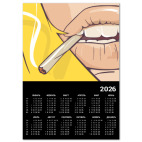 Календарь A4 2026, черный Сigarette