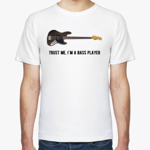 Футболка с принтом Trust me, I'm a bass player