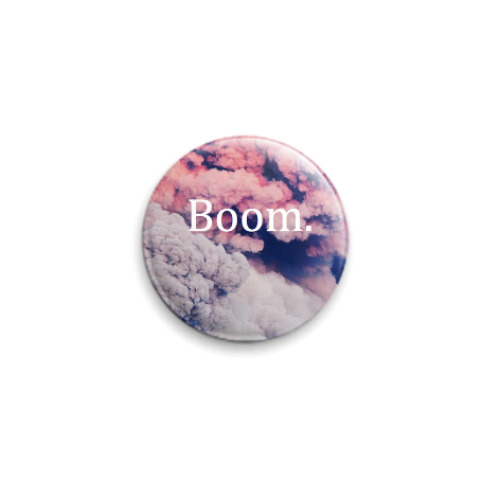 Значок 25мм с принтом Взрыв