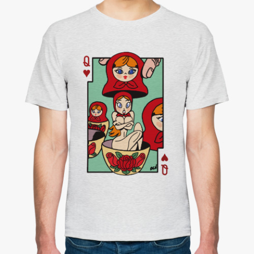 Футболка с принтом Дама матреха