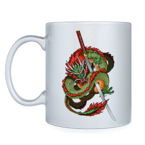 Кружка с принтом Дракон