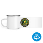 Кружка металлическая белая (круговая запечатка)