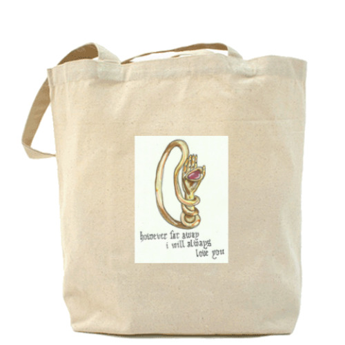 Сумка шоппер с принтом However far away I will always love you