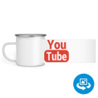 Кружка металлическая белая (круговая запечатка)