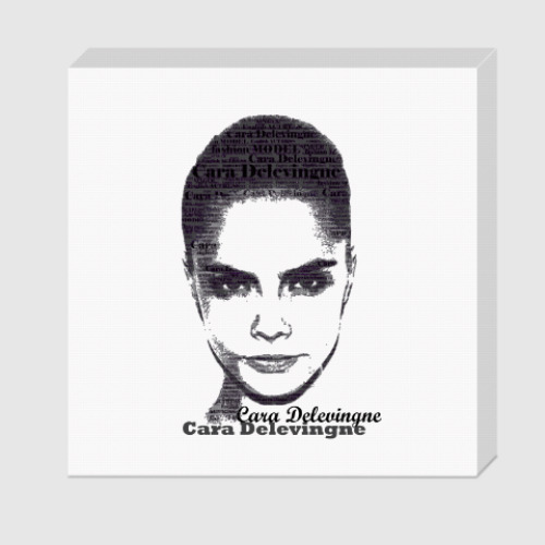 Холст с принтом Cara Delevingne/Кара Делевинь