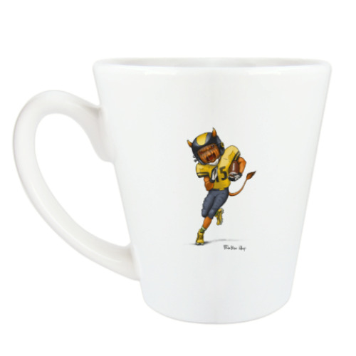 Чашка Латте с принтом Тыква Американский футбол