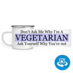 Кружка металлическая белая (круговая запечатка)