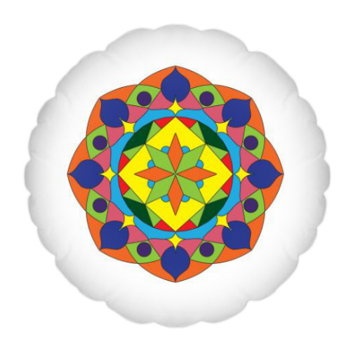 Подушка с принтом Мандала