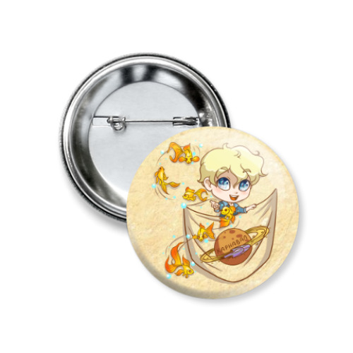 Значок 37мм с принтом Кай в кармашке