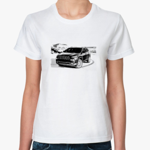 Классическая футболка с принтом Джип