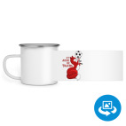 Кружка металлическая белая (круговая запечатка)