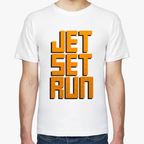 Футболка с принтом На старт, внимание, беги