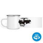 Кружка металлическая белая (круговая запечатка)