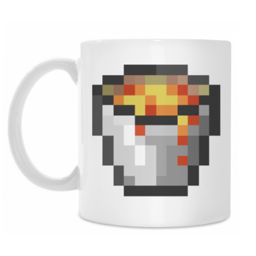 Кружка с принтом Лава Minecraft