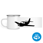 Кружка металлическая белая (круговая запечатка)