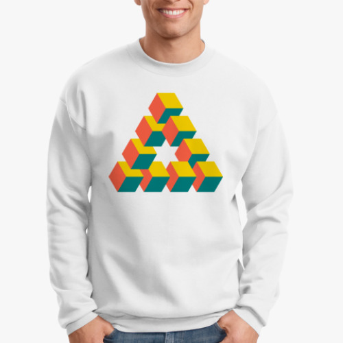 Свитшот с принтом Невозможный треугольник