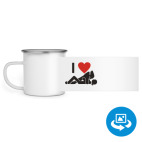 Кружка металлическая белая (круговая запечатка)