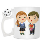 Кружка с футбольным мячиком