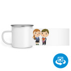 Кружка металлическая белая (круговая запечатка)