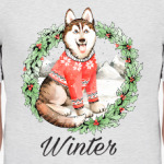 Новогодний Хаски