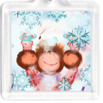 Обезьянка и снег