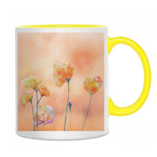 Кружка с принтом Маки