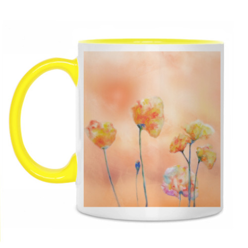 Кружка с принтом Маки