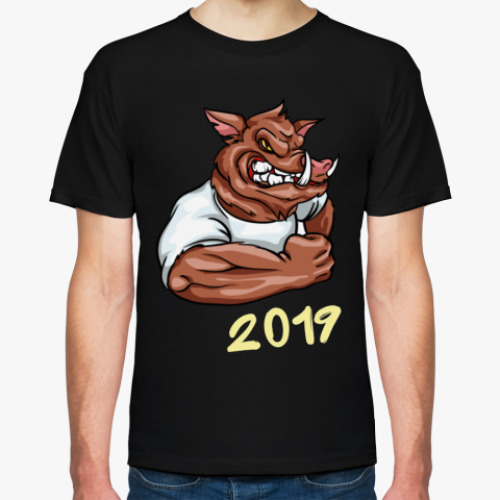 Футболка с принтом Кабан 2019