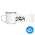 Кружка металлическая белая (круговая запечатка)