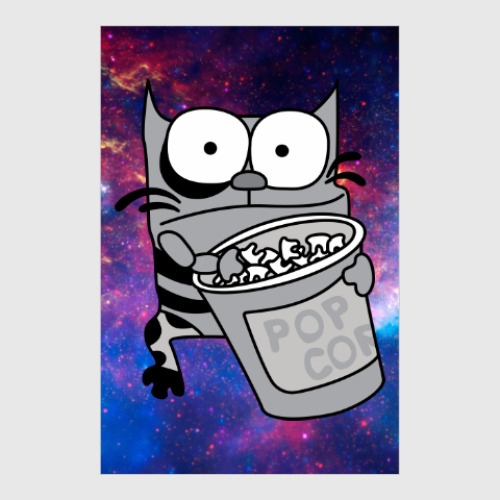 Постер с принтом Упячка Кот