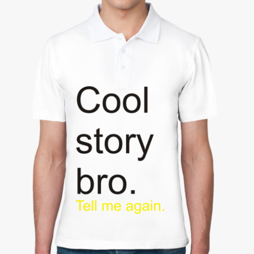 Рубашка поло с принтом Cool story