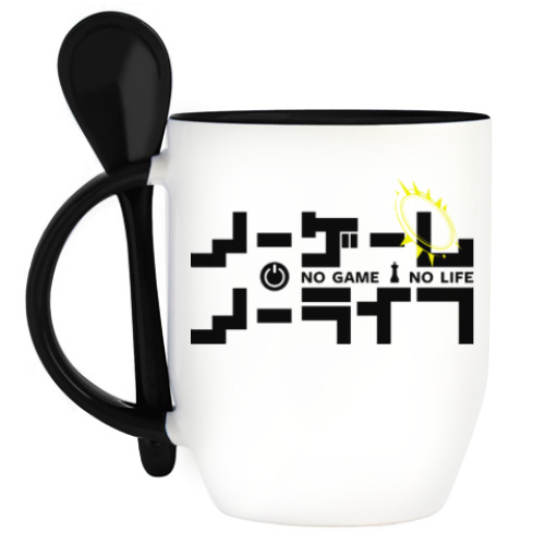 Кружка с ложкой с принтом 'No Game No Life - Nimbus'