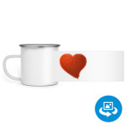 Кружка металлическая белая (круговая запечатка)