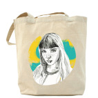 Взгляд с желто-голубыми красками