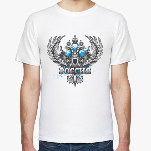 Футболка с принтом Стилизованный герб России
