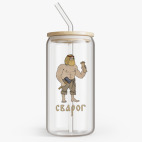 Банка с бамбуковой крышкой