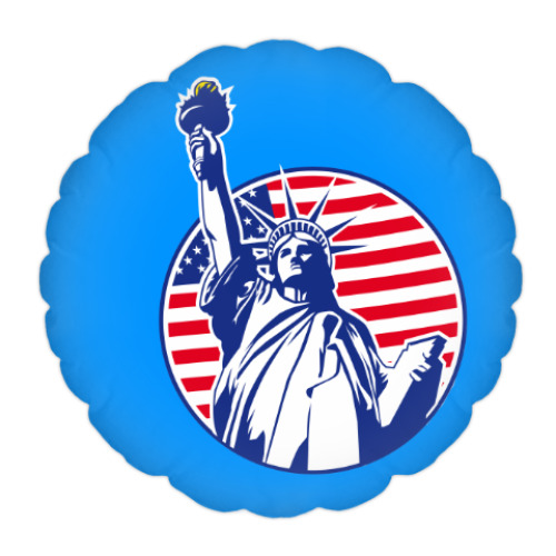 Подушка с принтом Статуя Свободы